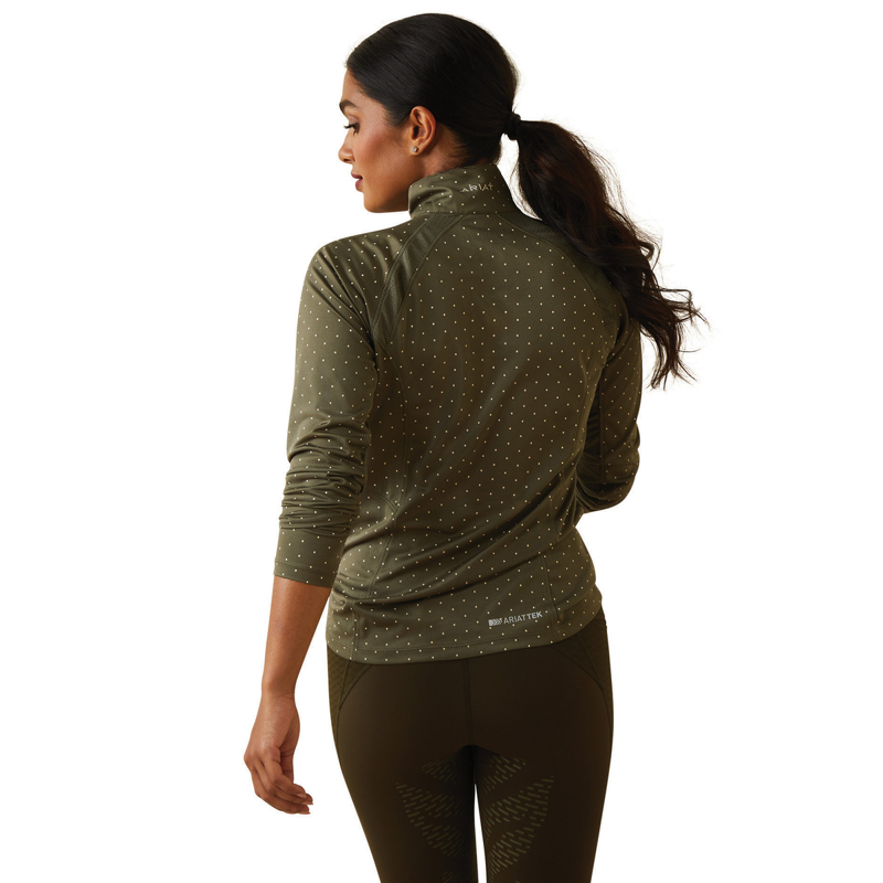 Ariat Women's Sunstopper 2.0 1/4 Zip Baselayer - Beetle Dot-1