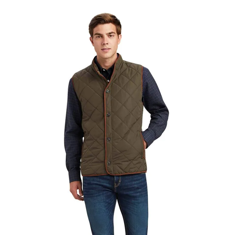 Ariat Men's Woodside Quilted Gilet - Earth