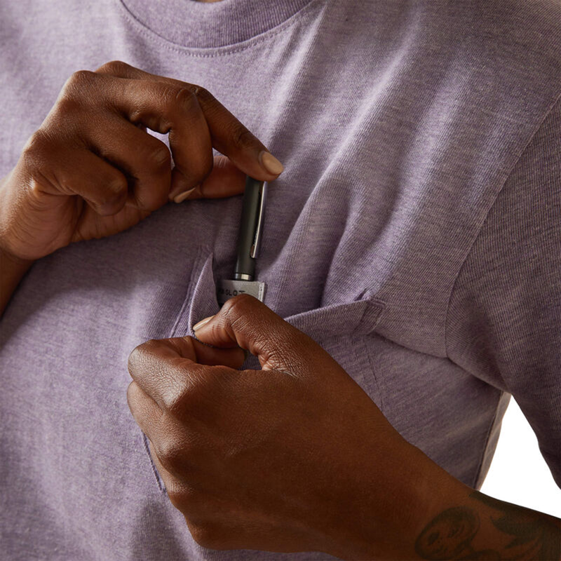 Ariat Women's Rebar Cotton Strong T-Shirt - Lavender Heather-3