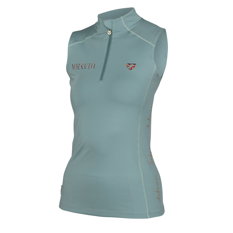 Aubrion Team Sleeveless Base Layer - Sage-1