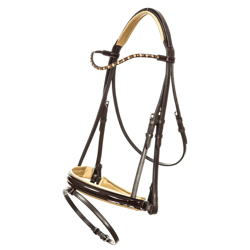 Imperial Riding Di Layla Snaffle Bridle - Brown/Gold