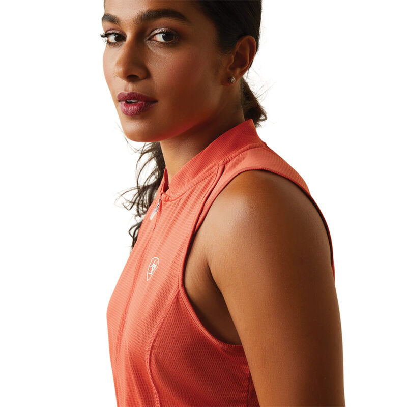 Ariat Women's Hailey 1/4 Zip Baselayer - Burnt Sienna-2