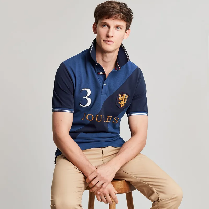 Joules Embellished Polo - Deep Blue-1
