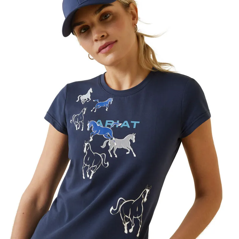 Ariat Women's Frolic T-Shirt  - Navy Eclipse-2