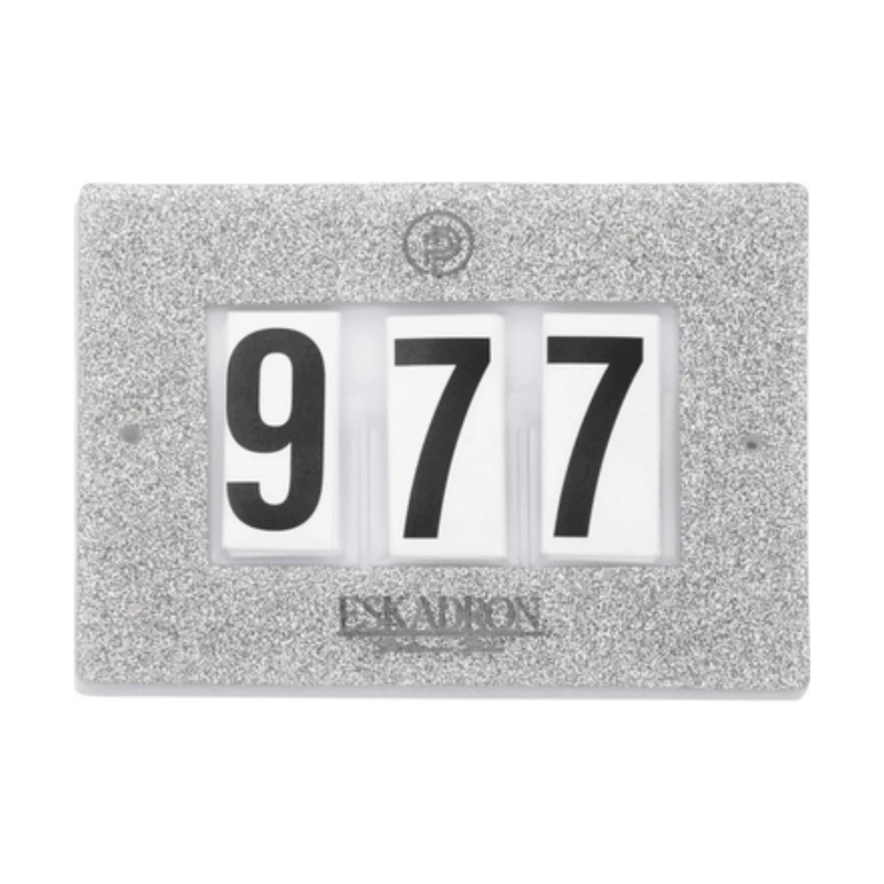 Eskadron Start Number Set Glitter 3 Numbers Platinum Pure SS23 - Silver Glitter-1