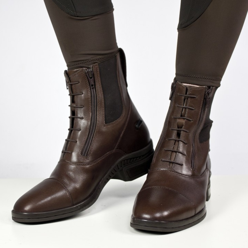 Brogini Vasto Double Zip Paddock Boots - Brown-1