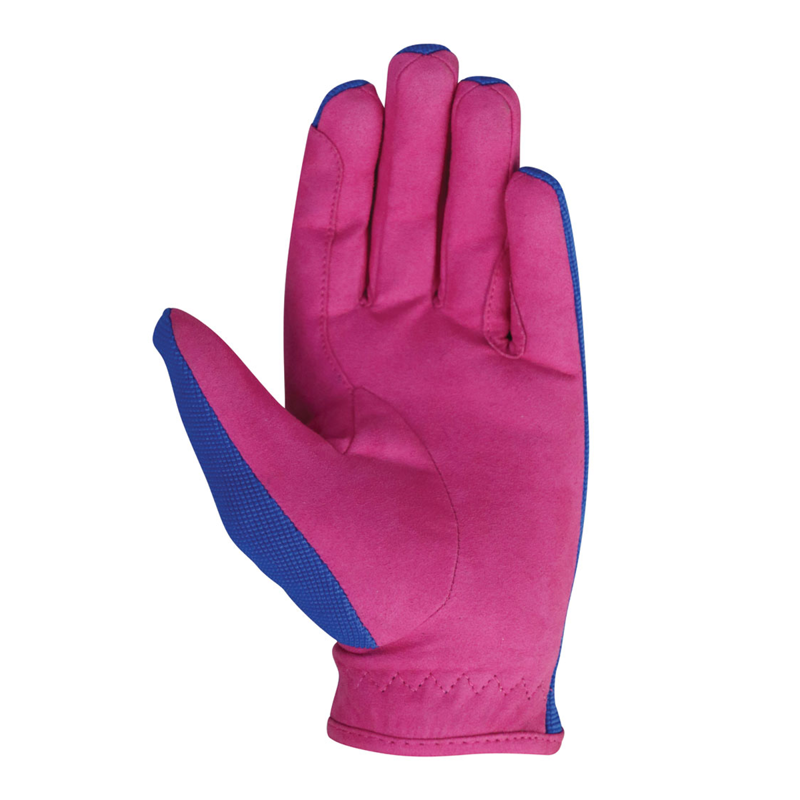 Hy Equestrian Thelwell Collection Race Riding Gloves - Cobalt Blue/Magenta-1
