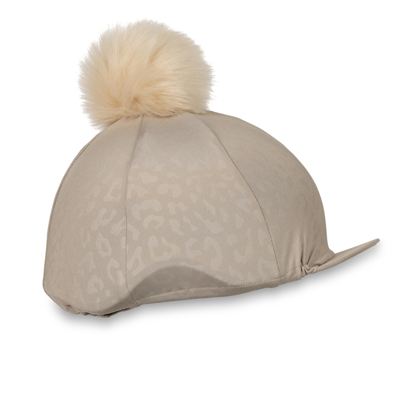 Aubrion Leopard Print Hat Cover - Taupe-1