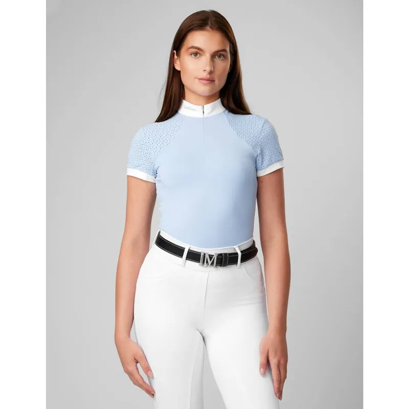 LeMieux Olivia Short Sleeve Show Shirt - Mist-2