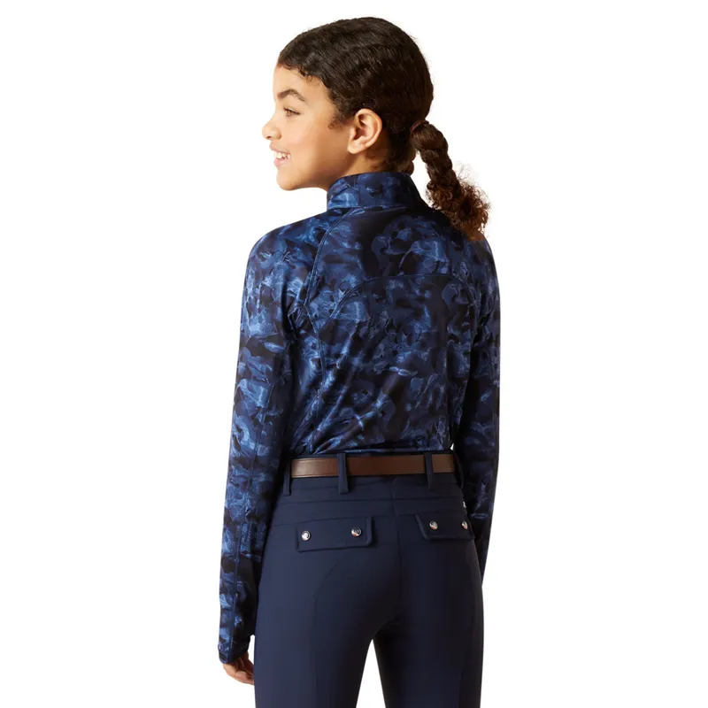 Ariat Youth Lowell 2.0 1/4 Zip Base Layer - Stormy Skies-1