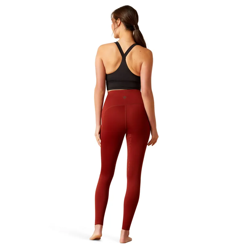 Ariat Women's Venture Thermal Half Grip Tight - Fired Brick-1