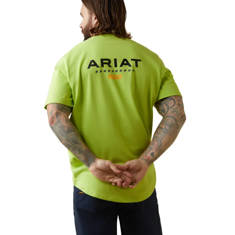Ariat Men's Cotton Strong logo T-Shirt - Lime/Black-1