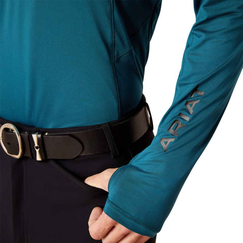 Ariat Men's Lowell 1/4 LS Base Layer - Reflecting Pond-4