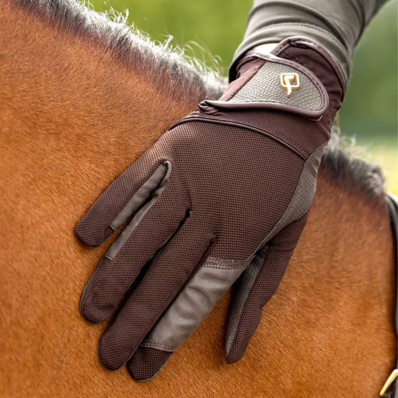 LeMieux Pro Mesh Glove - Brown-1