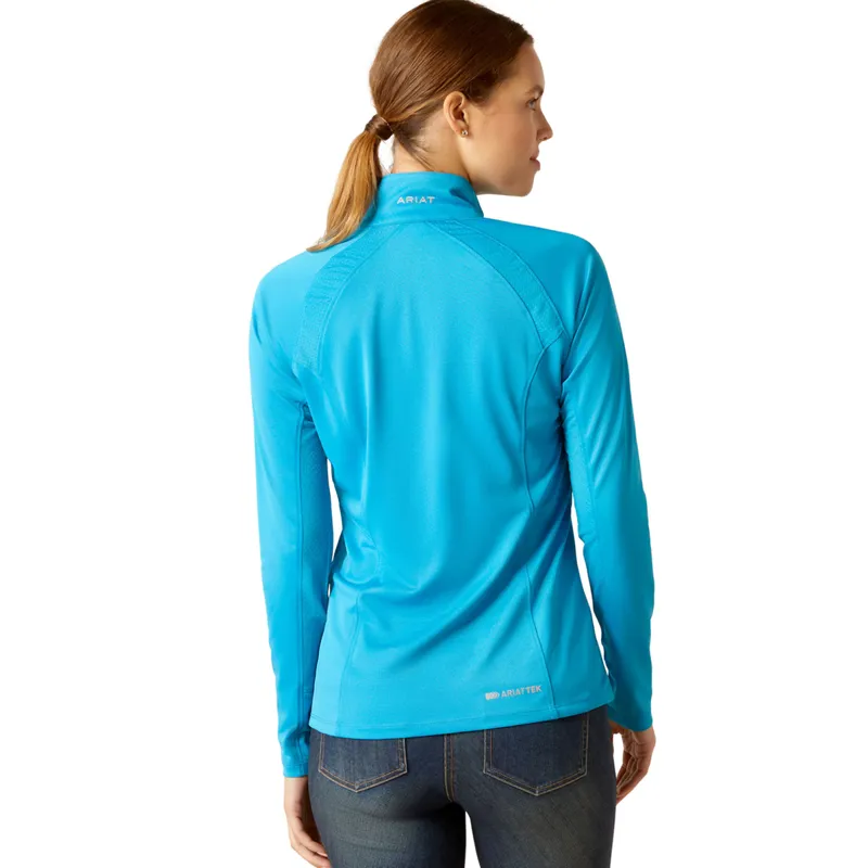 Ariat Women's Sunstopper 2.0 1/4 Zip Base Layer - Hawaiian Surf-1