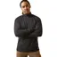 Ariat Men's Rebar Gridwork Baselayer 1/4 Zip Watch Window T-Shirt - Black