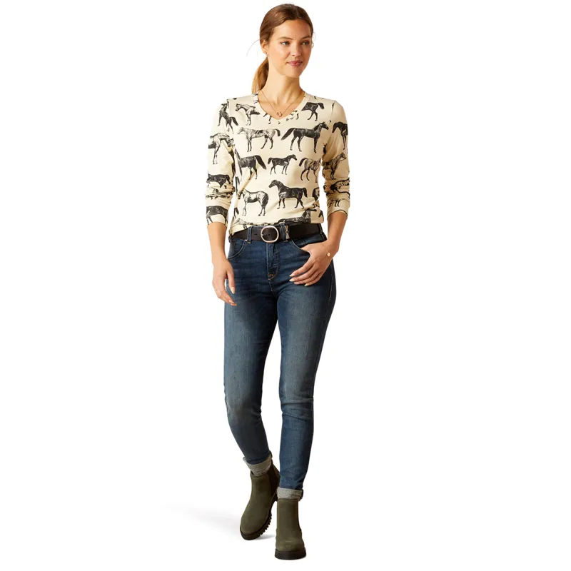 Ariat Women's Sepia Equine T-Shirt - Summer Sand-2