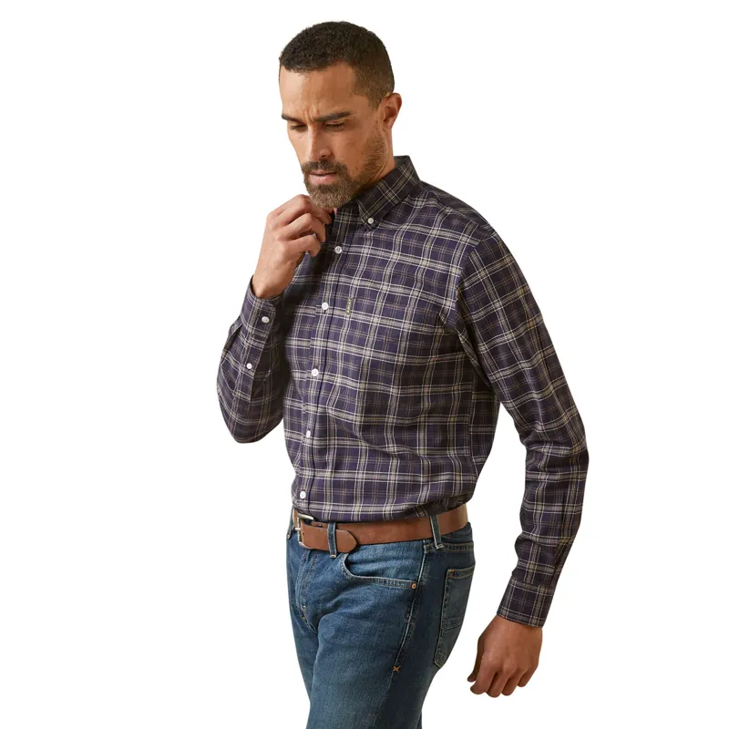 Ariat Men's Clement Long Sleeve Shirt - Navy Plaid