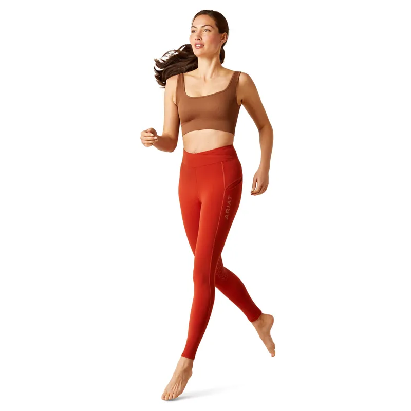 Ariat Women's Avail Half Grip Tights - Red Ochre-2