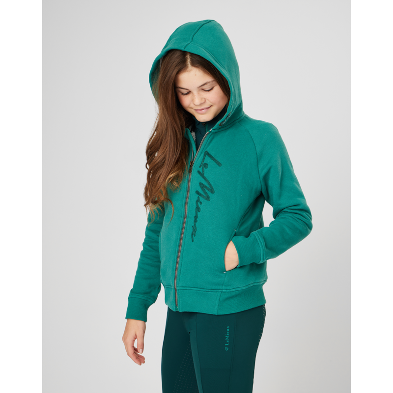 LeMieux Young Rider Hollie Sherpa Lined Hoodie - Evergreen-4