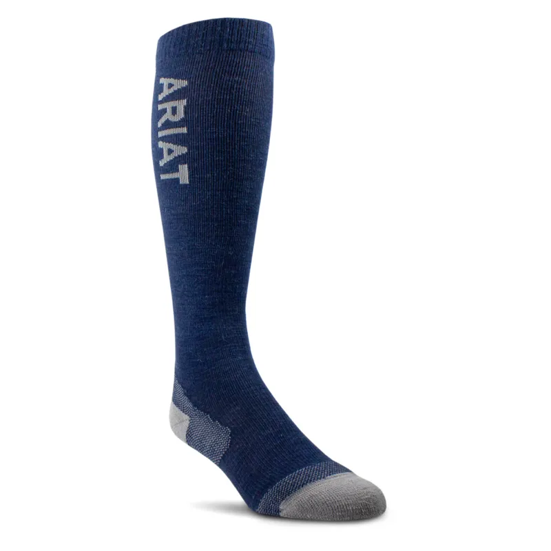 AriatTek Unisex Thaw Merion Socks - Navy/Heather Grey