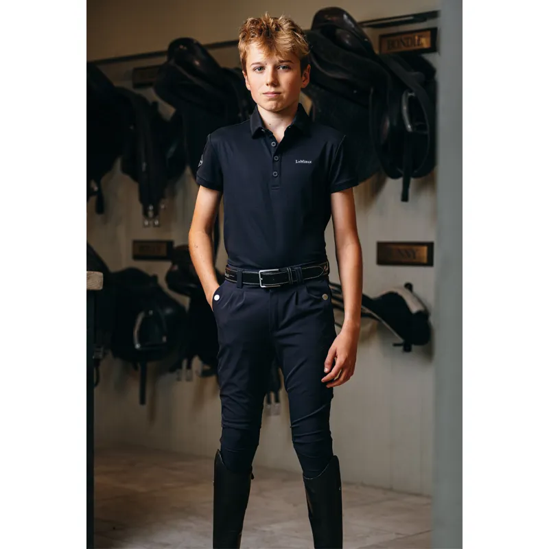 LeMieux Young Rider Boys' Breeches - Navy-2