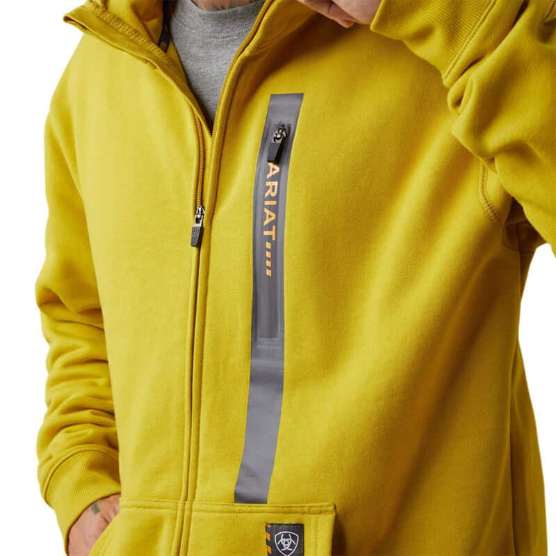 Ariat Men's Rebar Workman Full Zip Hoodie - Antique Moss-3