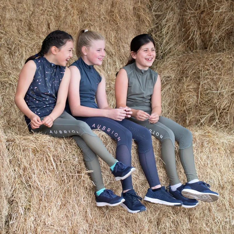 Aubrion Young Rider Revive Sleeveless Base Layer - Navy-1