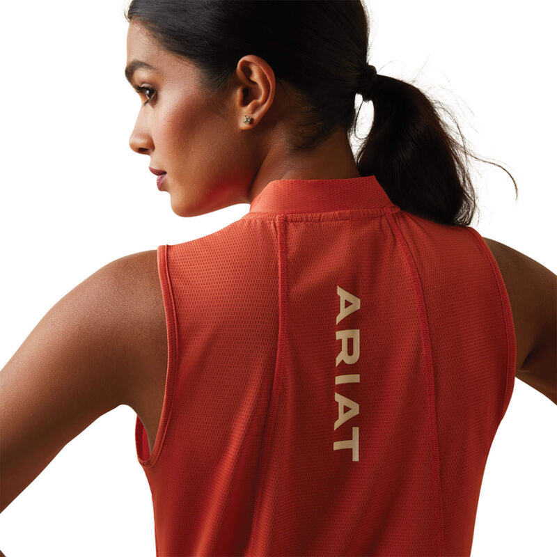 Ariat Women's Hailey 1/4 Zip Baselayer - Burnt Sienna-3