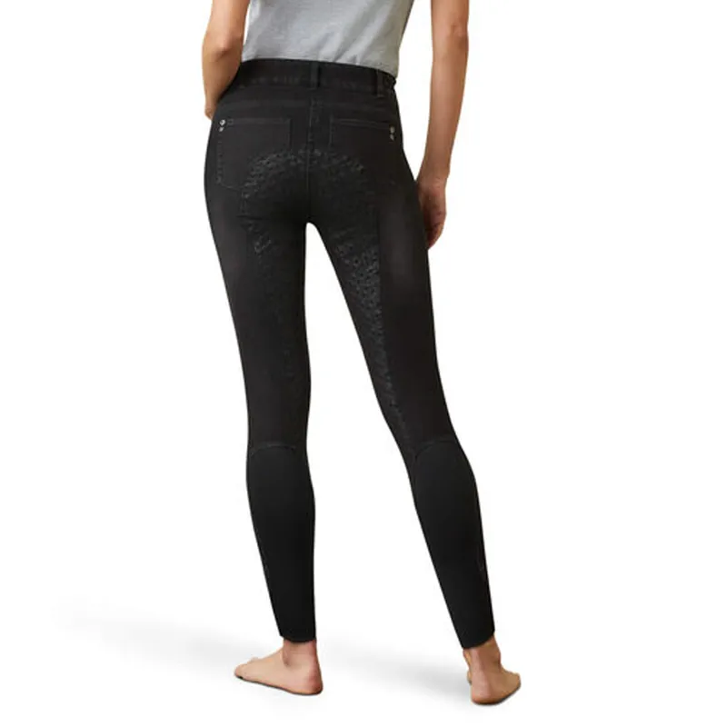 Ariat Women's Halo B Denim Full Seat Breech - Black Rinse-1