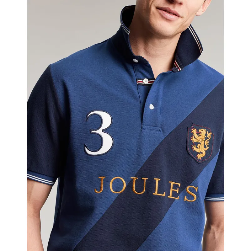 Joules Embellished Polo - Deep Blue-3