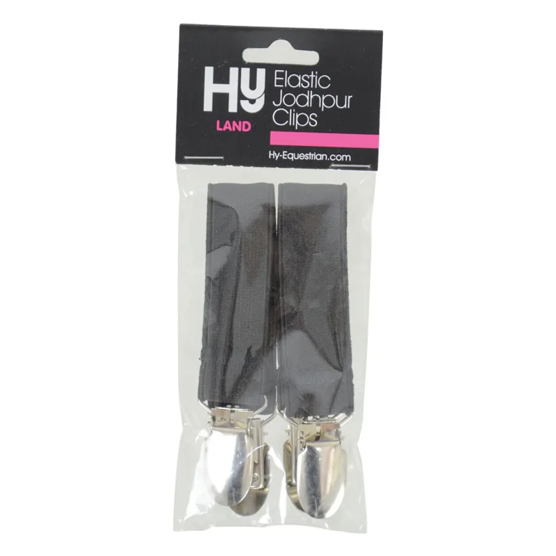 Hy Equestrian Elastic Jodhpur Clips - Black