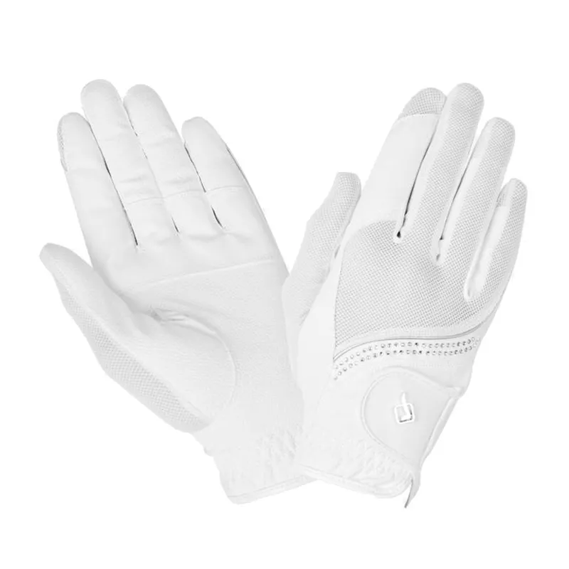 LeMieux Crystal Gloves - White