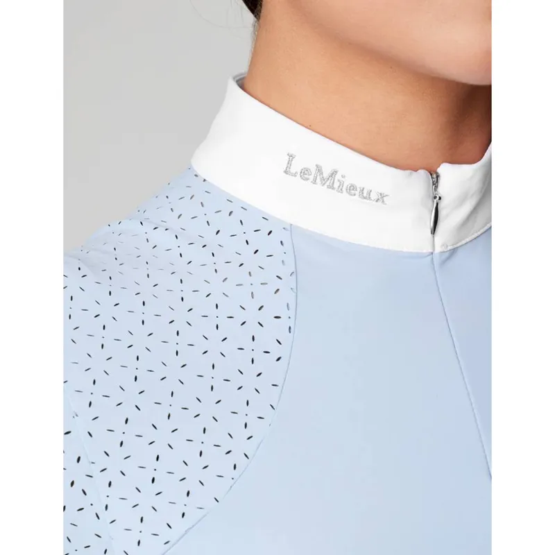 LeMieux Olivia Short Sleeve Show Shirt - Mist-4