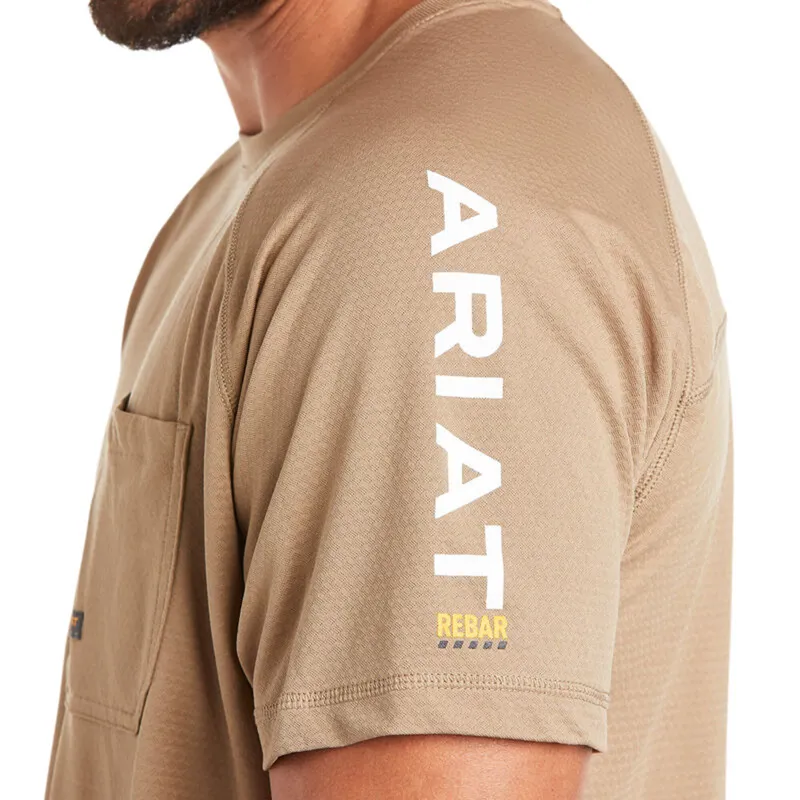 Ariat Men's Rebar Heat Fighter T-Shirt - Khaki-2