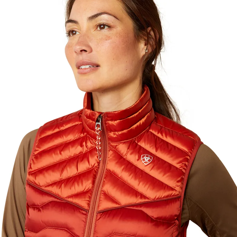 Ariat Women's Ideal Down Vest - IR Red Ochre/Burnt Brick-2