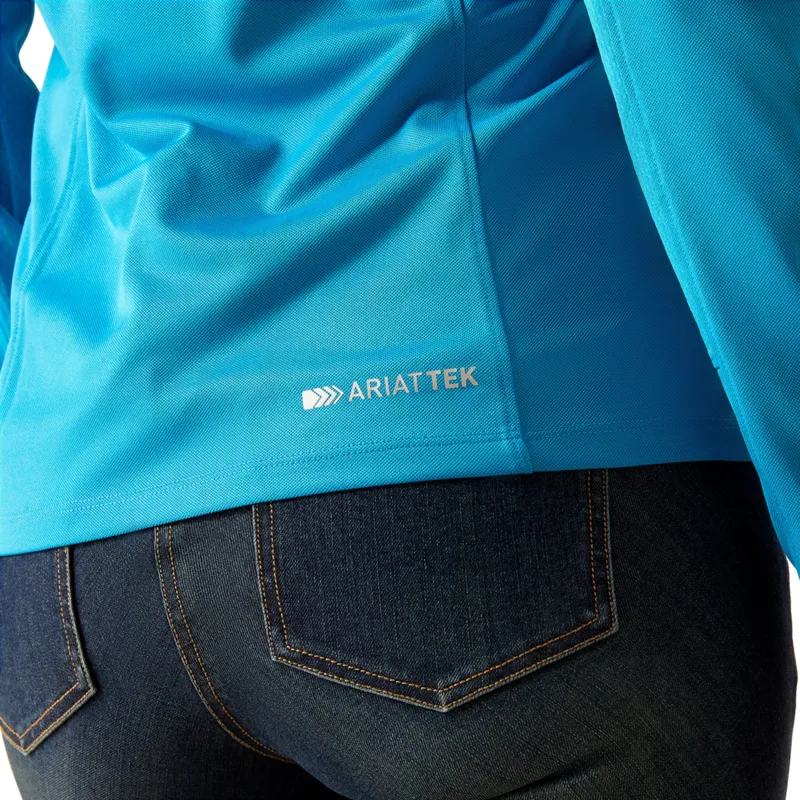 Ariat Women's Sunstopper 2.0 1/4 Zip Base Layer - Hawaiian Surf-3