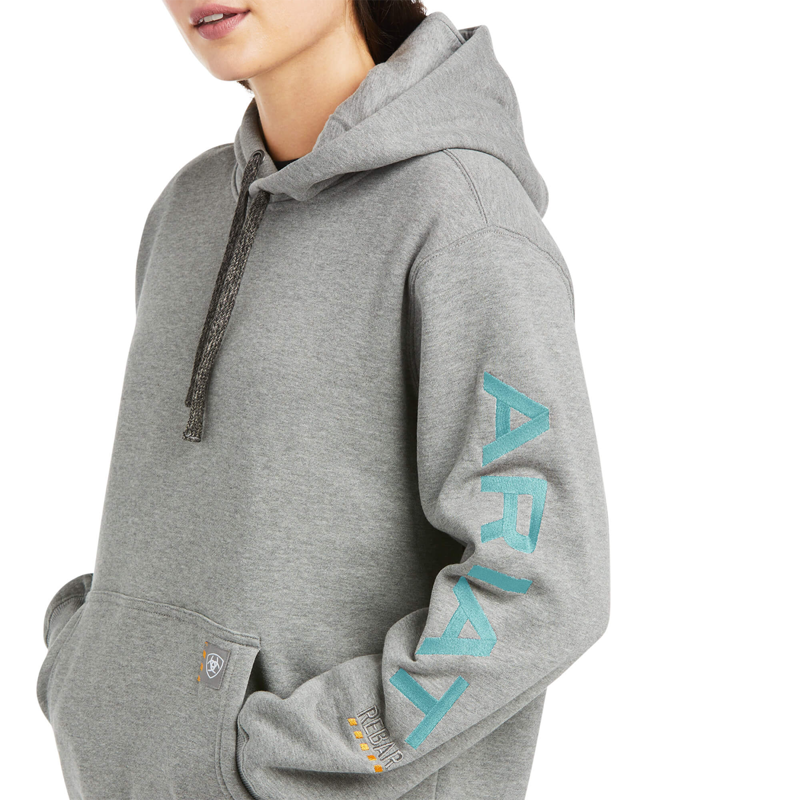 Ariat Women's Rebar Graphic Hoodie - Heather Grey-2