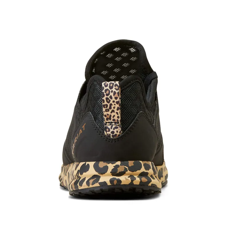 Ariat Women's Fuse Trainers - Black Mesh/Leopard Print-2