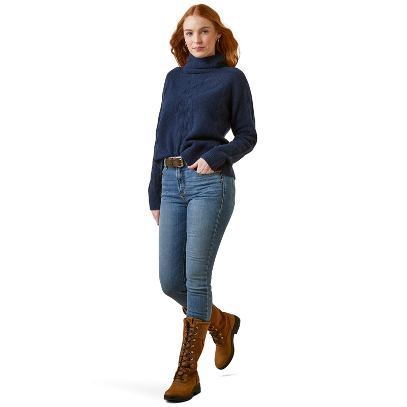 Ariat Women's Novato Sweater - Navy Heather-2