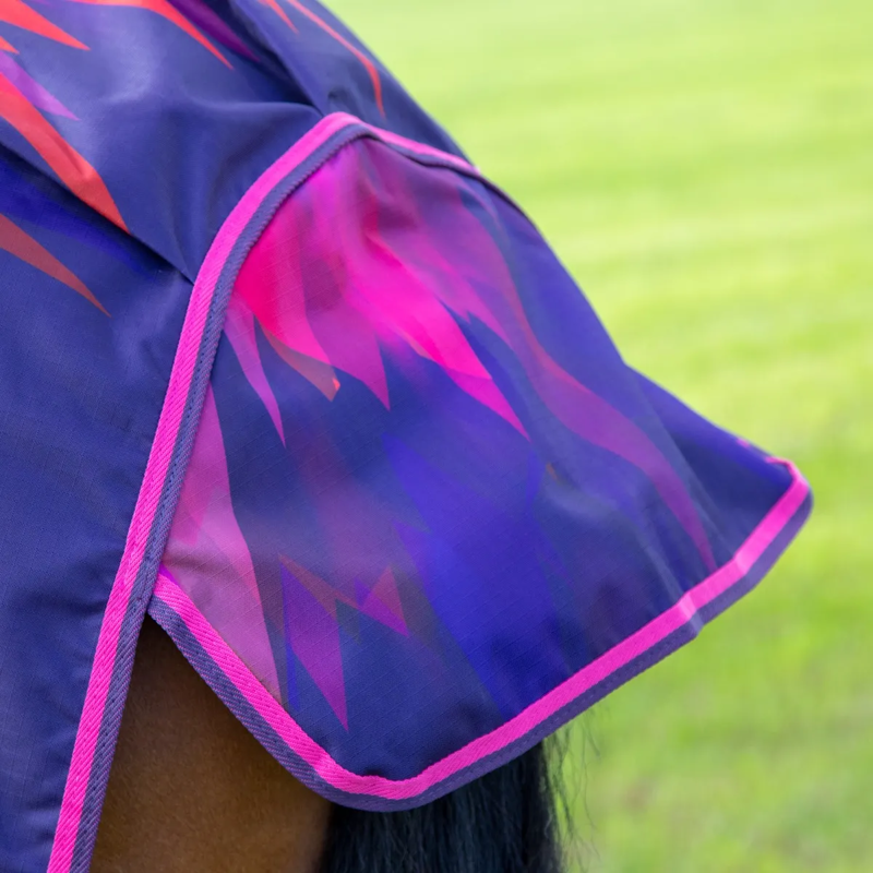 Shires Tempest Original 200 Turnout Rug - Pink Tie Dye-6