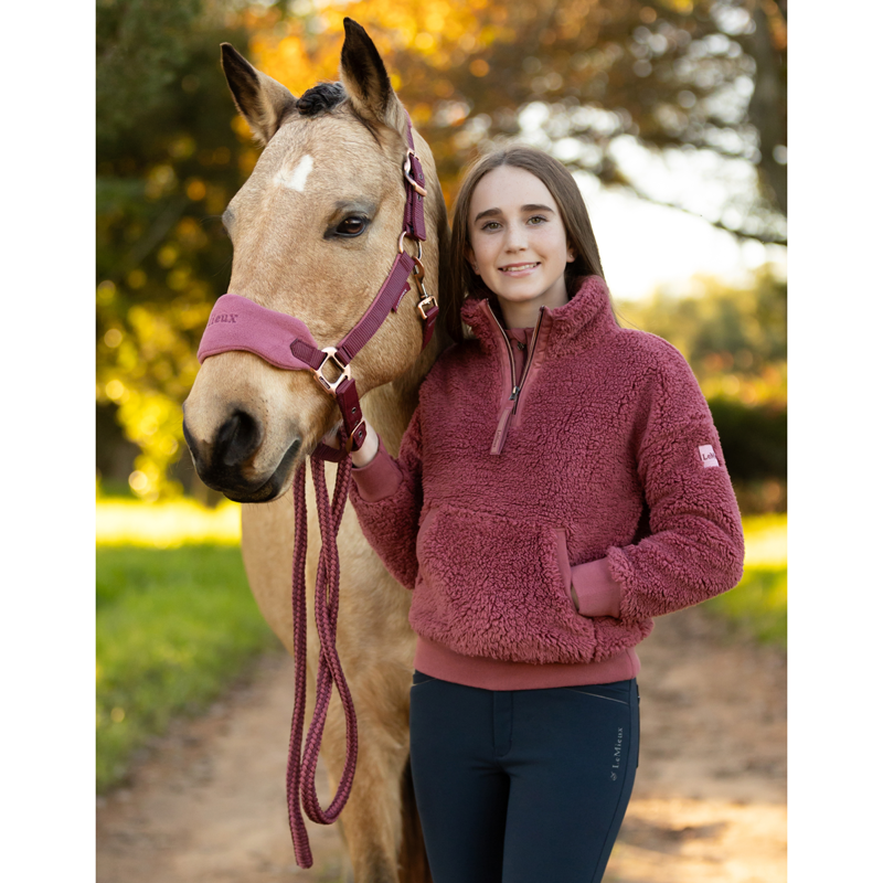 LeMieux Young Rider Tia Teddy Fleece - Orchid-5