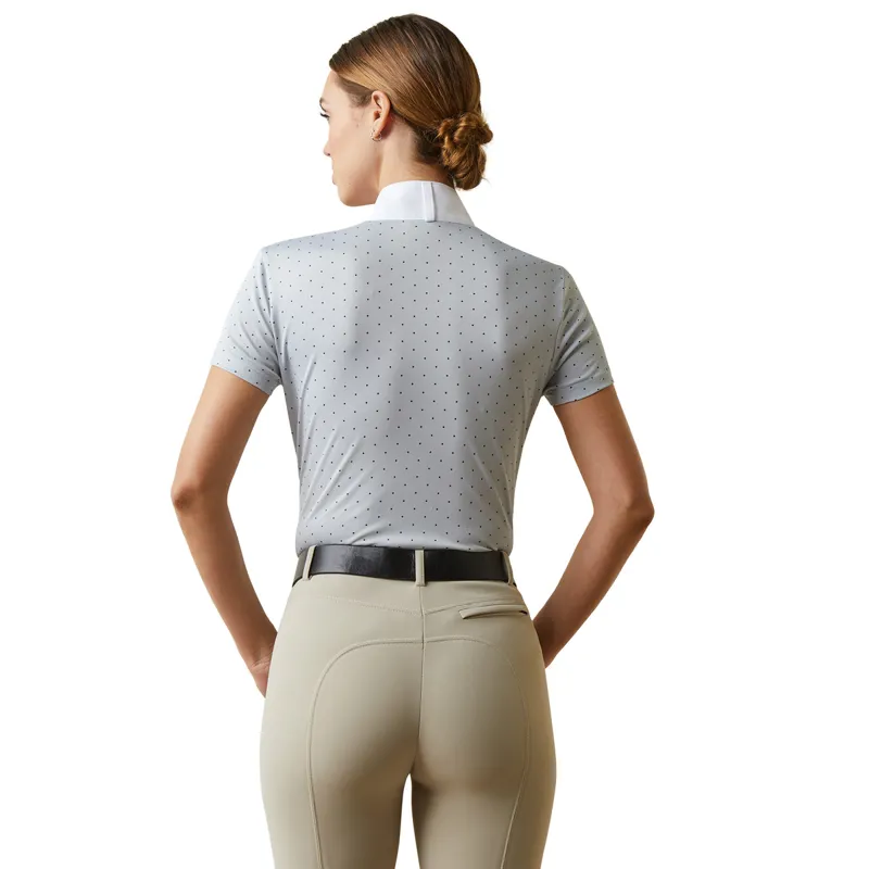 Ariat Women's Aptos Short Sleeve Show Shirt - Pearl Grey Dot-1