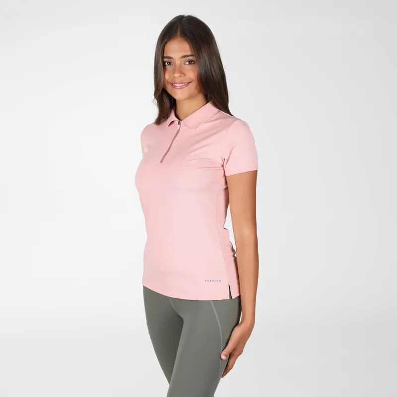 Aubrion Poise Tech Polo - Rose-2