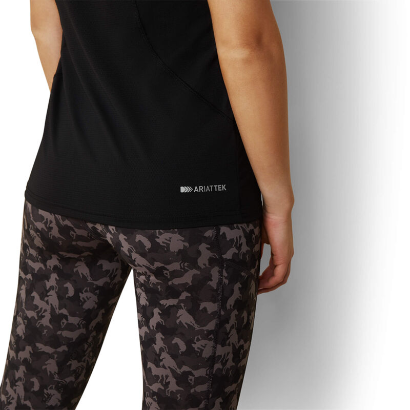 Ariat Women's Hailey 1/4 Zip Baselayer - Black-3