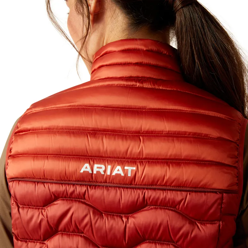 Ariat Women's Ideal Down Vest - IR Red Ochre/Burnt Brick-3