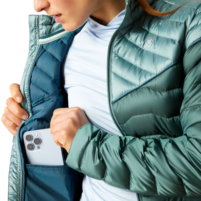 Ariat Women's Ideal Down Jacket - IR Arctic/Silver Pine-3