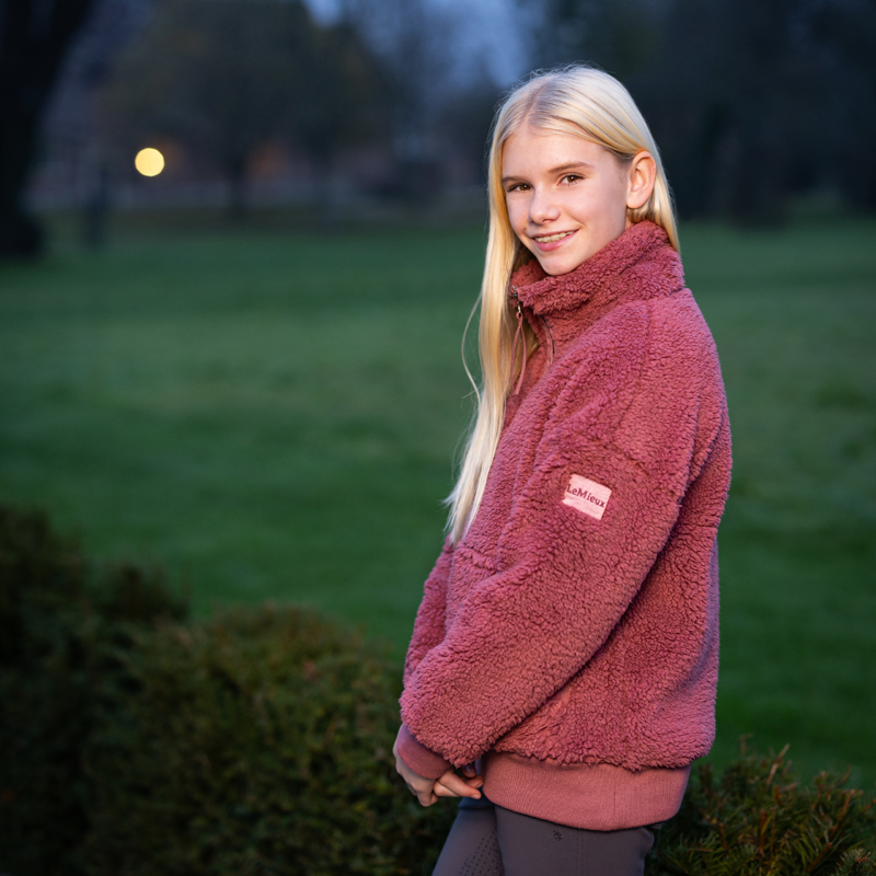 LeMieux Young Rider Tia Teddy Fleece - Orchid-6