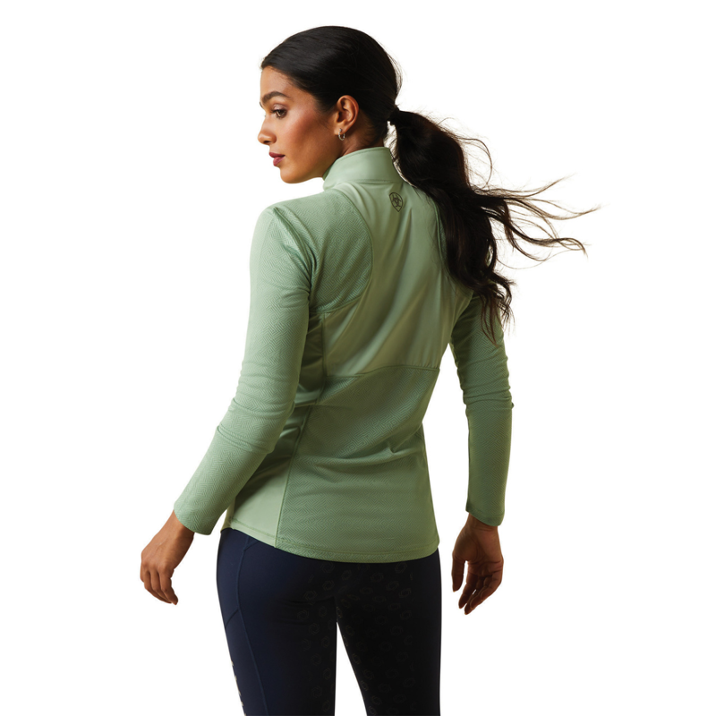 Ariat Women's Breathe 1/4 Zip Baselayer - Basil-1