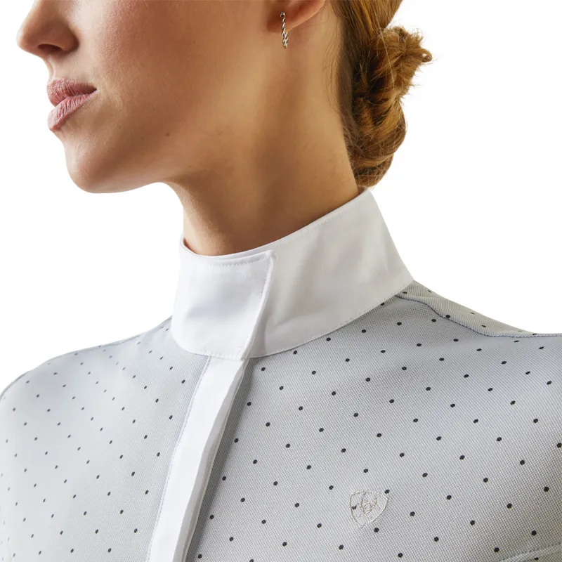 Ariat Women's Aptos Short Sleeve Show Shirt - Pearl Grey Dot-2